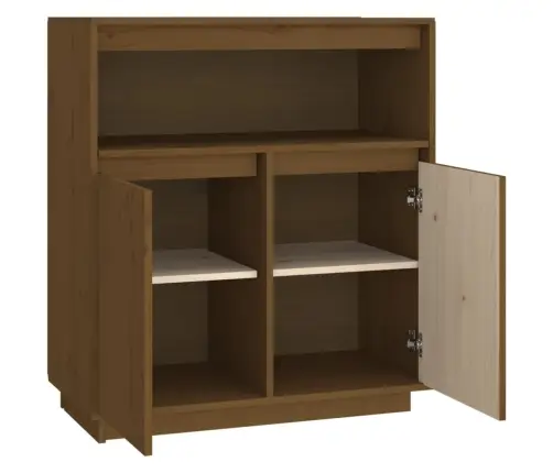 Kumode, Medus Brūna, 70X34X80 Cm, Priedes Masīvkoks Vidaxl