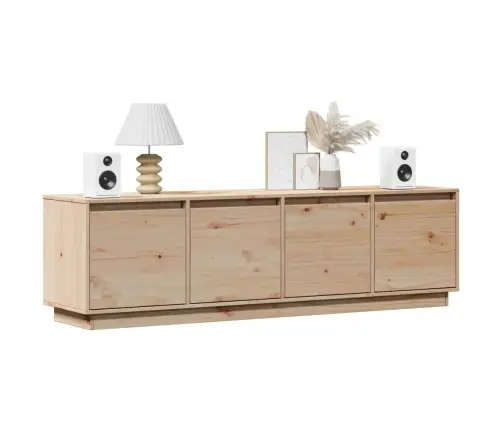 Televizoriaus Spintelė, 156X37X45cm Pušies Medienos Masyvas