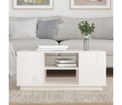 Kohvilaud, Valge, 90 X 49 X 40,5 cm Männipuit