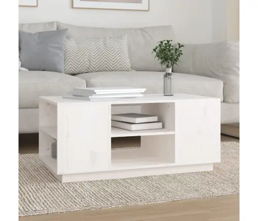 Kohvilaud, Valge, 90 X 49 X 40,5 cm Männipuit
