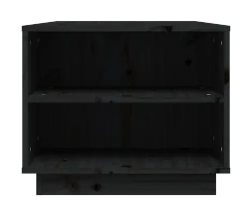 Kavos Staliukas, Juodas, 90X49X40,5cm Pušies Medienos Masyvas Kavos Staliukas, Juodas, 90X49X40,5cm Pušies Medienos Masyvas