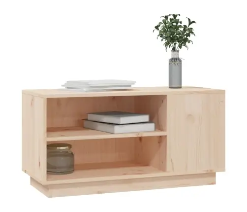 Televizoriaus Spintelė, 80X35X40,5cm Pušies Medienos Masyvas