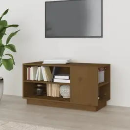 Tv Skapītis, Medus Brūns, 80X35X40,5 Cm, Priedes Masīvkoks Vidaxl