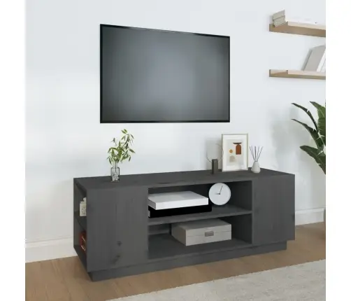 Tv Skapītis, Pelēks, 110X35X40,5 Cm, Priedes Masīvkoks Vidaxl Tv Skapītis, Pelēks, 110X35X40,5 Cm, Priedes Masīvkoks Vidaxl