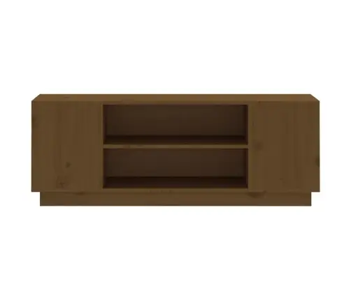 Tv Skapītis, Medus Brūns, 110X35X40,5 Cm, Priedes Masīvkoks Vidaxl