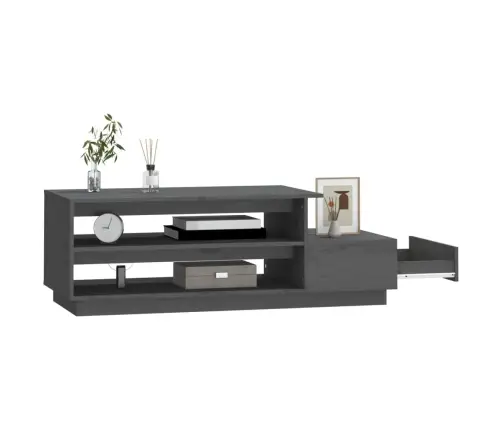 Kavos Staliukas, Pilkas, 120X50X40,5cm Pušies Medienos Masyvas