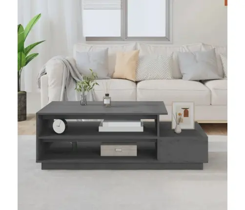 Kavos Staliukas, Pilkas, 120X50X40,5cm Pušies Medienos Masyvas