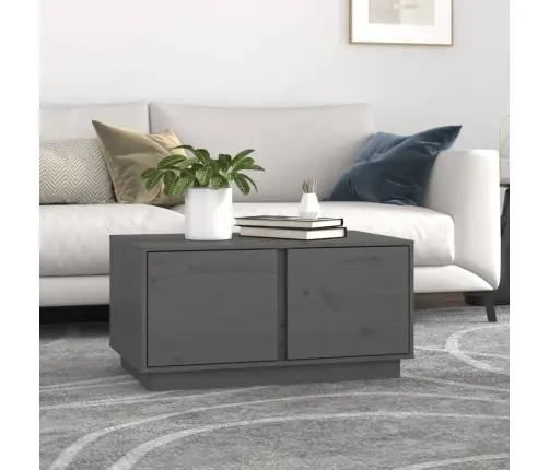 Kafijas Galdiņš, Pelēks, 80X50X40 Cm, Priedes Masīvkoks Vidaxl