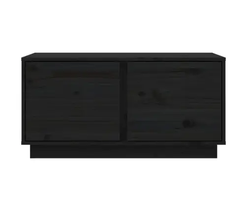 Kafijas Galdiņš, Melns, 80X50X40 Cm, Priedes Masīvkoks Vidaxl