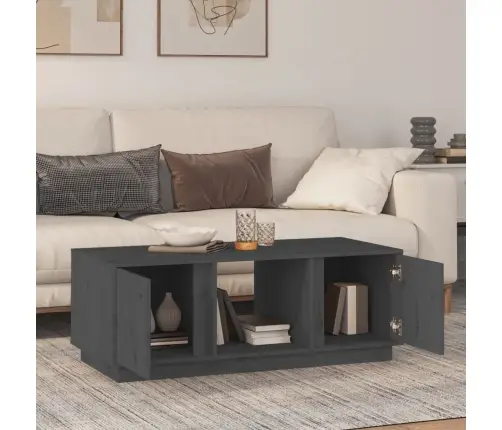 Kafijas Galdiņš, Pelēks, 110X50X40 Cm, Priedes Masīvkoks Vidaxl