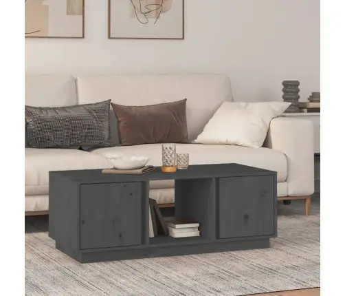 Kafijas Galdiņš, Pelēks, 110X50X40 Cm, Priedes Masīvkoks Vidaxl