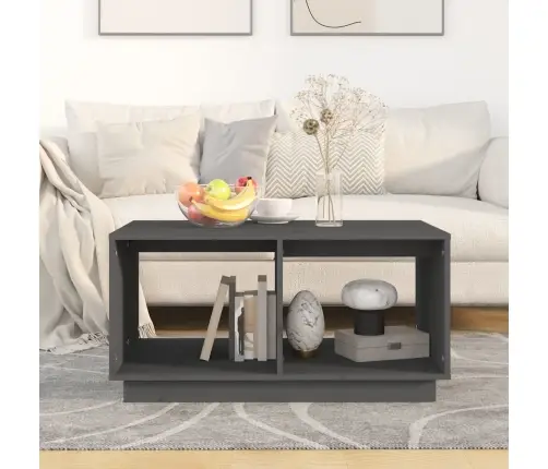 Kafijas Galdiņš, Pelēks, 80X50X40 Cm, Priedes Masīvkoks Vidaxl