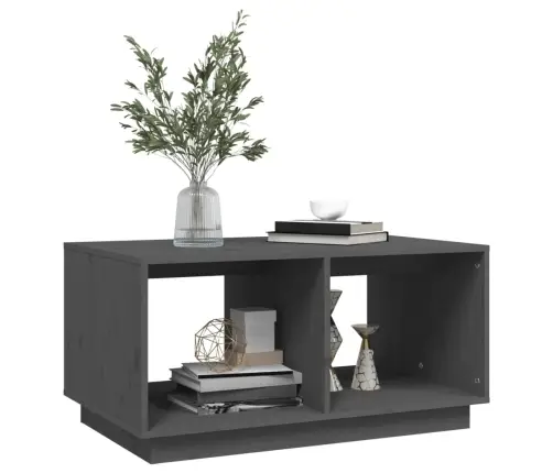 Kafijas Galdiņš, Pelēks, 80X50X40 Cm, Priedes Masīvkoks Vidaxl