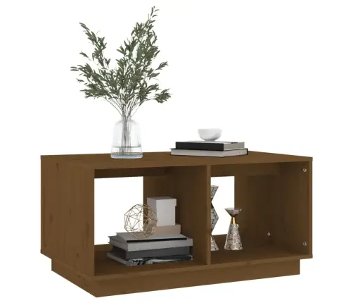 Kavos Staliukas, Medaus Rudas, 80X50X40cm Pušies Masyvas Kavos Staliukas, Medaus Rudas, 80X50X40cm Pušies Masyvas