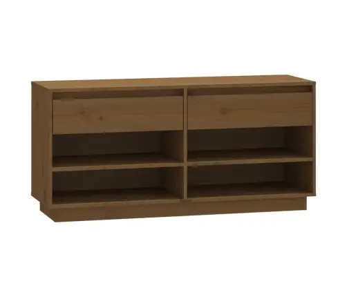 Apavu Skapītis, Medus Brūns, 110X34X52 Cm, Priedes Masīvkoks Vidaxl
