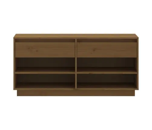 Apavu Skapītis, Medus Brūns, 110X34X52 Cm, Priedes Masīvkoks Vidaxl