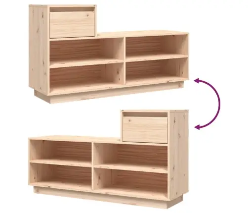 Spintelė Batams, 110X34X61cm Pušies Medienos Masyvas