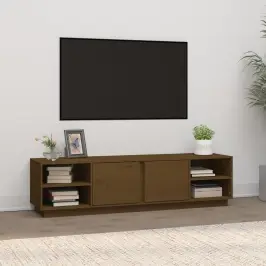Televizoriaus Spintelė, Medaus Ruda, 156X40X40cm Pušis