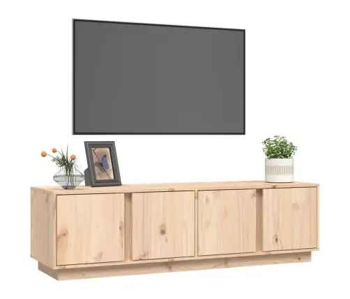 Televizoriaus Spintelė, 140X40X40cm Pušies Medienos Masyvas