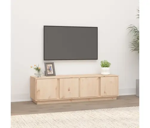 Televizoriaus Spintelė, 140X40X40cm Pušies Medienos Masyvas