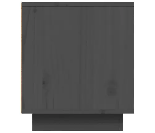 Tv Skapītis, Pelēks, 80X35X40,5 Cm, Priedes Masīvkoks Vidaxl