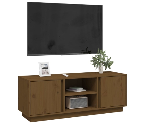 Tv Skapītis, Medus Brūns, 110X35X40,5 Cm, Priedes Masīvkoks Vidaxl