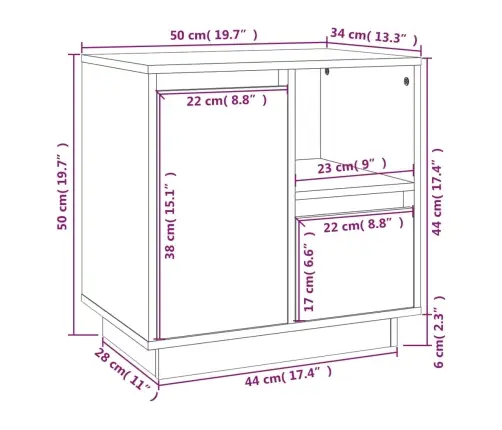 Öökapp, 50 X 34 X 50 cm Männipuit