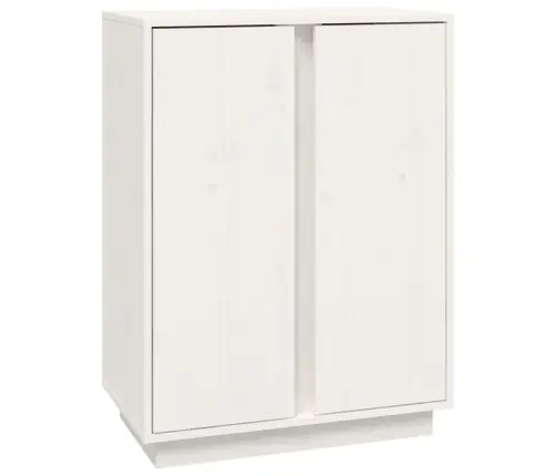 Kumode, Balta, 60X35X80 Cm, Priedes Masīvkoks Vidaxl