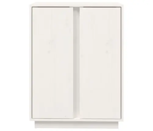 Kumode, Balta, 60X35X80 Cm, Priedes Masīvkoks Vidaxl