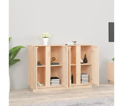 Šoninė Spintelė, 120X35X80cm Pušies Medienos Masyvas Šoninė Spintelė, 120X35X80cm Pušies Medienos Masyvas