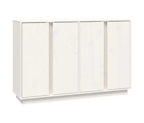 Kumode, Balta, 120X35X80 Cm, Priedes Masīvkoks Vidaxl