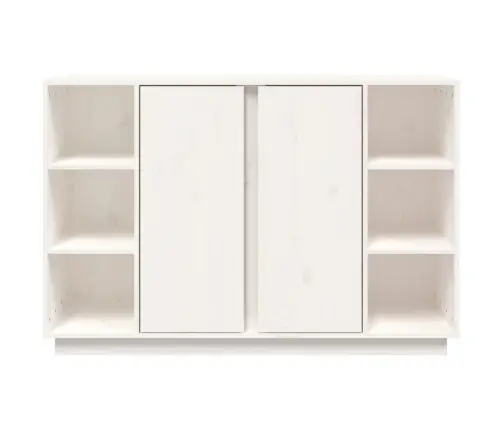 Kumode, Balta, 120X35X80 Cm, Priedes Masīvkoks Vidaxl