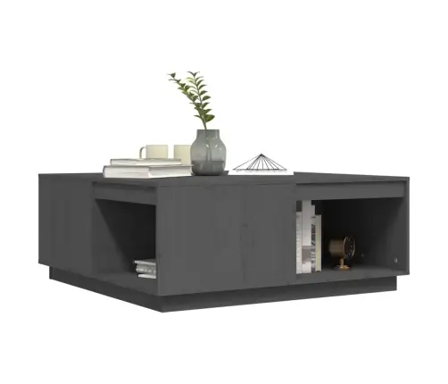 Kafijas Galdiņš, Pelēks, 100X101X40,5 Cm, Priedes Masīvkoks Vidaxl