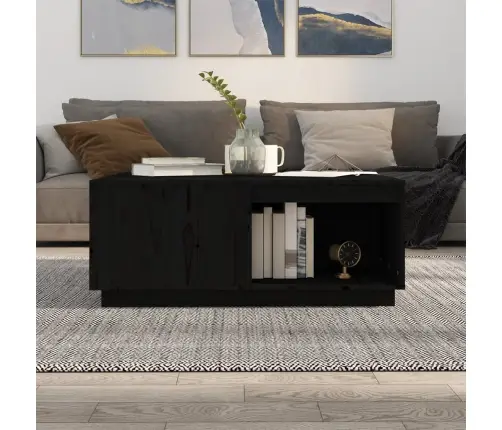 Kohvilaud, Must, 100 X 101 X 40,5 cm Männipuit