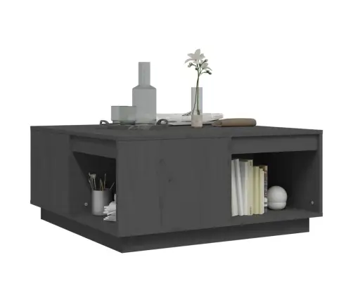 Kavos Staliukas, Pilkas, 80X81X36,5cm Pušies Medienos Masyvas