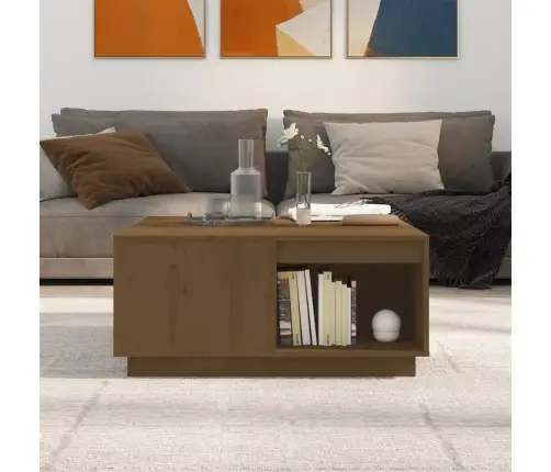 Kafijas Galdiņš, Medus Brūns, 80X81X36,5 Cm, Priedes Masīvkoks Vidaxl Kafijas Galdiņš, Medus Brūns, 80X81X36,5 Cm, Priedes Masīvkoks Vidaxl
