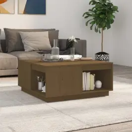 Kafijas Galdiņš, Medus Brūns, 80X81X36,5 Cm, Priedes Masīvkoks Vidaxl