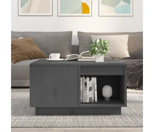 Kafijas Galdiņš, Pelēks, 60X61X32,5 Cm, Priedes Masīvkoks Vidaxl Kafijas Galdiņš, Pelēks, 60X61X32,5 Cm, Priedes Masīvkoks Vidaxl