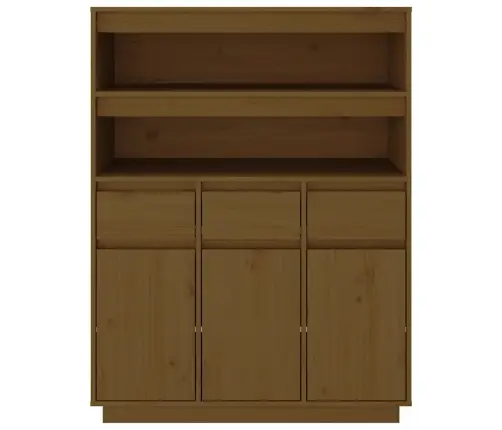 Augstais Skapītis, Brūns, 89X40X116,5 Cm, Priedes Masīvkoks Vidaxl