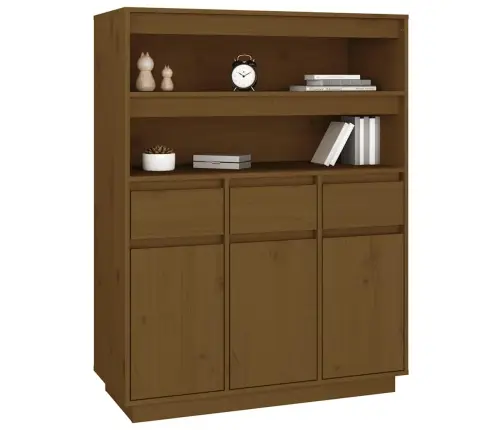 Augstais Skapītis, Brūns, 89X40X116,5 Cm, Priedes Masīvkoks Vidaxl