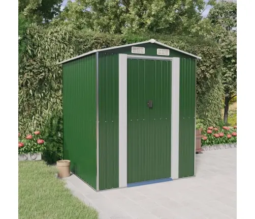 Dārza Šķūnis, Zaļš, 192X191X223 Cm, Cinkots Tērauds Vidaxl