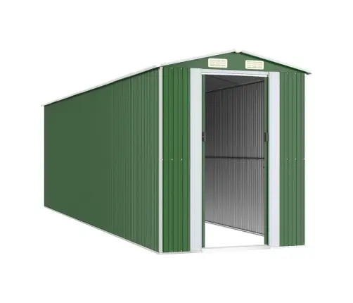 Dārza Šķūnis, Zaļš, 192X689X223 Cm, Cinkots Tērauds Vidaxl