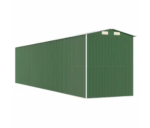 Dārza Šķūnis, Zaļš, 192X855X223 Cm, Cinkots Tērauds Vidaxl