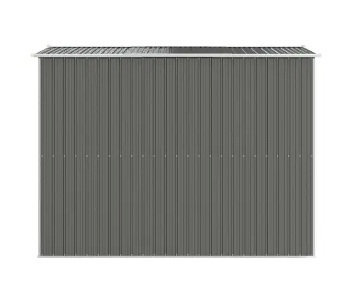 Dārza Šķūnis, Gaiši Pelēks, 192X274X223 Cm, Cinkots Tērauds Vidaxl