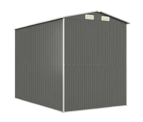 Dārza Šķūnis, Gaiši Pelēks, 192X274X223 Cm, Cinkots Tērauds Vidaxl