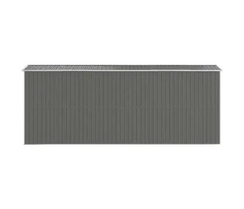 Dārza Šķūnis, Gaiši Pelēks, 192X523X223 Cm, Cinkots Tērauds Vidaxl