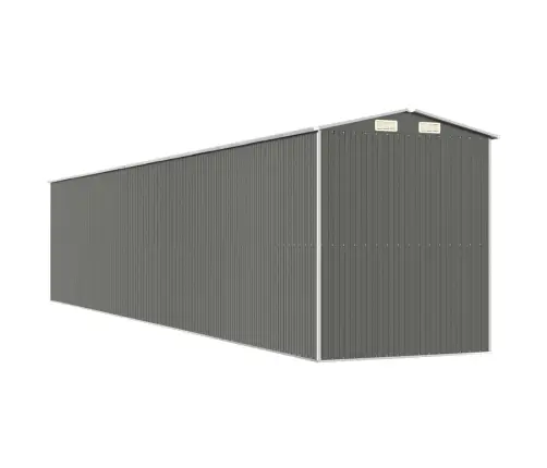 Dārza Šķūnis, Gaiši Pelēks, 192X1021X223 Cm, Cinkots Tērauds Vidaxl