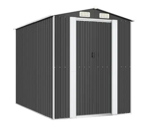 Dārza Šķūnis, Antracītpelēks, 192X274X223 Cm, Cinkots Tērauds Vidaxl