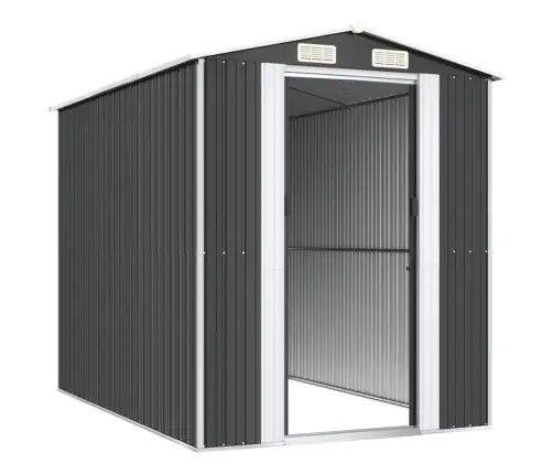 Dārza Šķūnis, Antracītpelēks, 192X274X223 Cm, Cinkots Tērauds Vidaxl