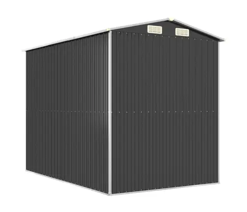 Dārza Šķūnis, Antracītpelēks, 192X274X223 Cm, Cinkots Tērauds Vidaxl